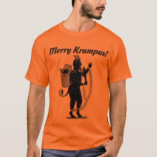 Krampus alegre! T. T-shirt engraçado do Natal