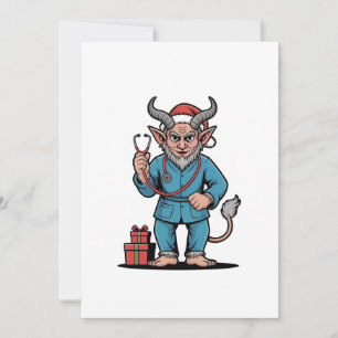 Krampus Enfermeira Natal Malvado Xmas 