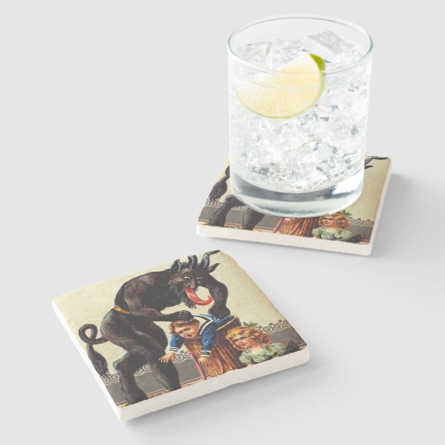 Krampus Kids na Porta copos de Pedra do Natal no F (Lateral)