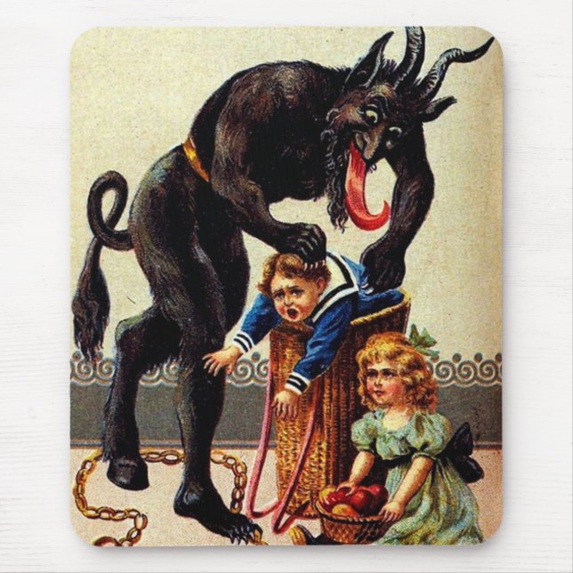 Krampus Kids no Buket Holiday Mousepad (Frente)