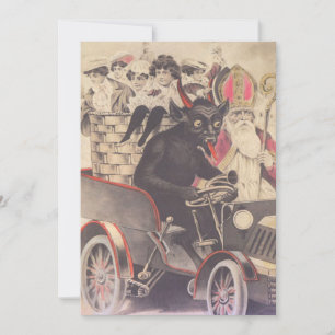 Krampus & Padre Dirigindo Com Crianças