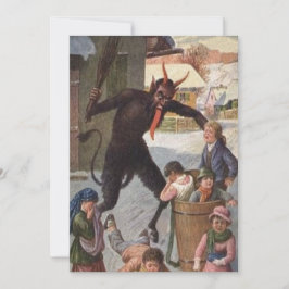 Krampus Punindo Crianças Seqüestradas Inverno