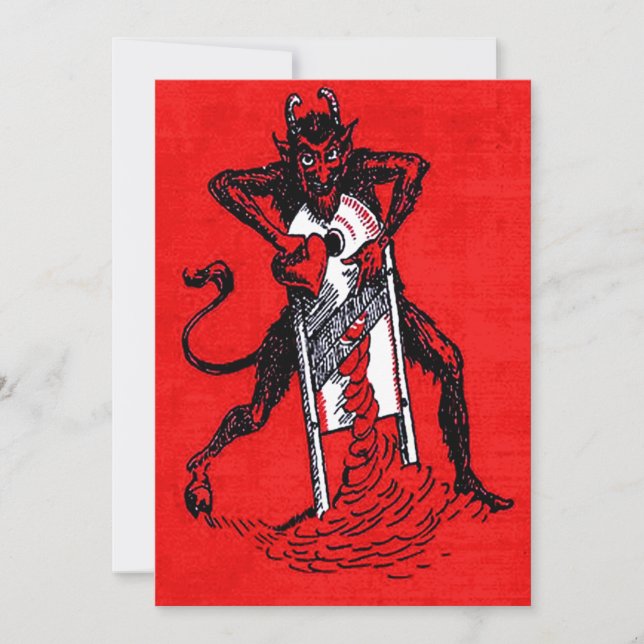 Krampus Vermelho Cortando Coração (Frente)