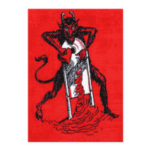Krampus Vermelho Cortando Coração
