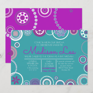 KRAZY BOLINHAS Bat Mitzvah Convite Aqua