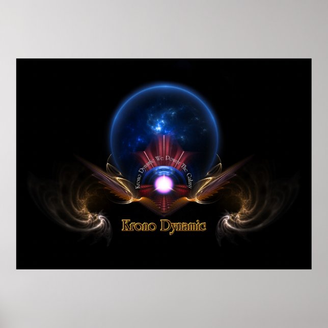 Krono Dynamic Fractal Art Poster (Frente)