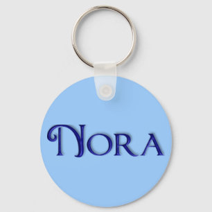 KRW Blue Glass Name Chaveiro - Nora