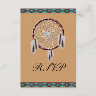 KRW Dreamcatcher RSVP de Casamento Nativo American