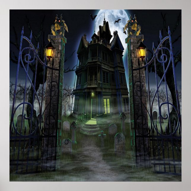 KRW Halloween Decor Poster Creepy Castle (Frente)