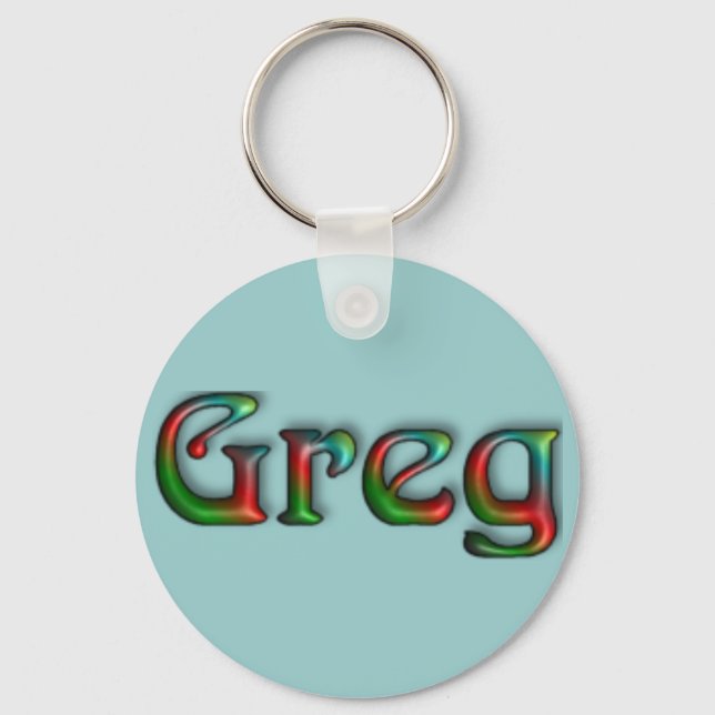KRW Hippie Groove Name Chaveiro - Greg (Frente)