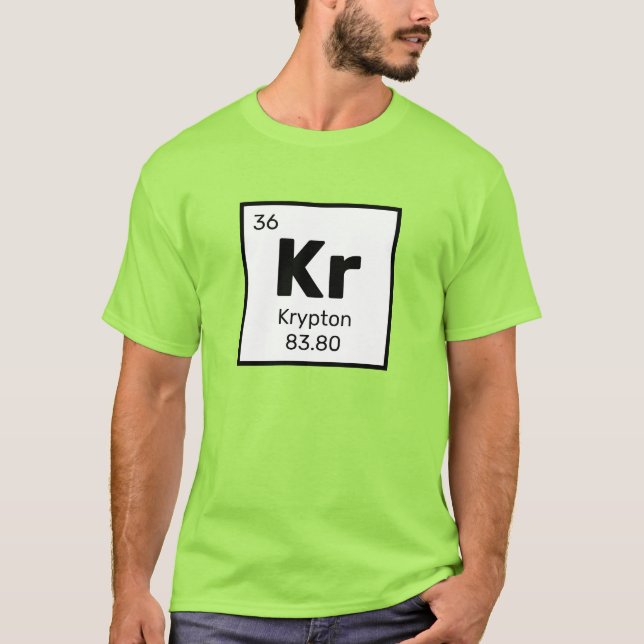 Krypton / Mesa Periódica - Kr Elemento T-Shirt (Frente)