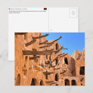 Ksar Kabaw, cartão postal de viagem da Líbia