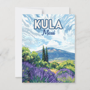 Kula Maui Haleakala Hawaii - Lavanda Retron Card