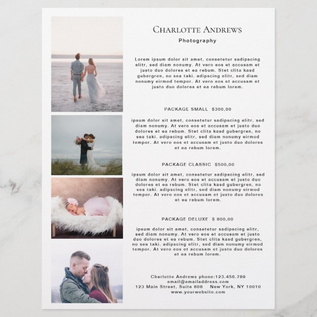 Kundenspezifischer Foto Preishear Flyer (Frente)