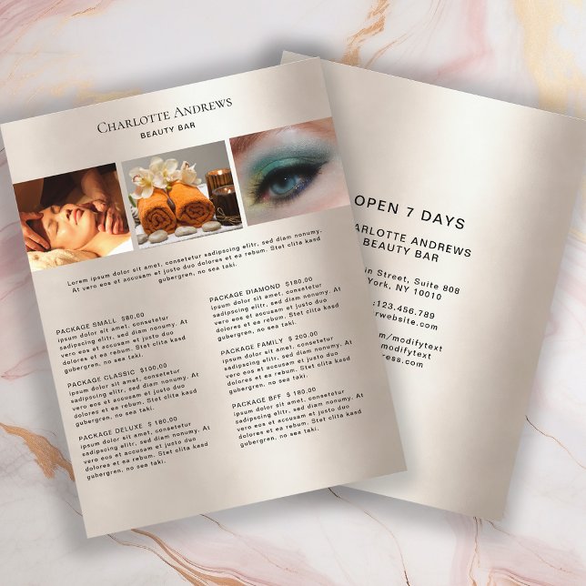 Kundenspezifischer Foto Preishear Salon Flyer (Criador carregado)