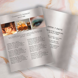 Kundenspezifischer Foto Preishear Salon Flyer