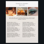 Kundenspezifischer Foto Preishear Salon Flyer<br><div class="desc">Kundenspezifischer Foto - Preishear - Flyer. Personalisiere dein Produkt in Minuten. Über "weiteres personalisieren" können Schriftart,  Schriftgröße,  Position und die Farbe geändert werden. Perfekt für Fotografen; Wellness,  Massage,  Beauty und Alle e Serviceleistungen.</div>