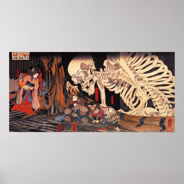 Kuniyoshi Skeleton Poster (Frente)