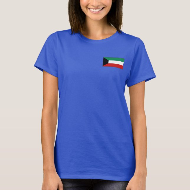Kuwait Flag e Map dk T-Shirt (Frente)