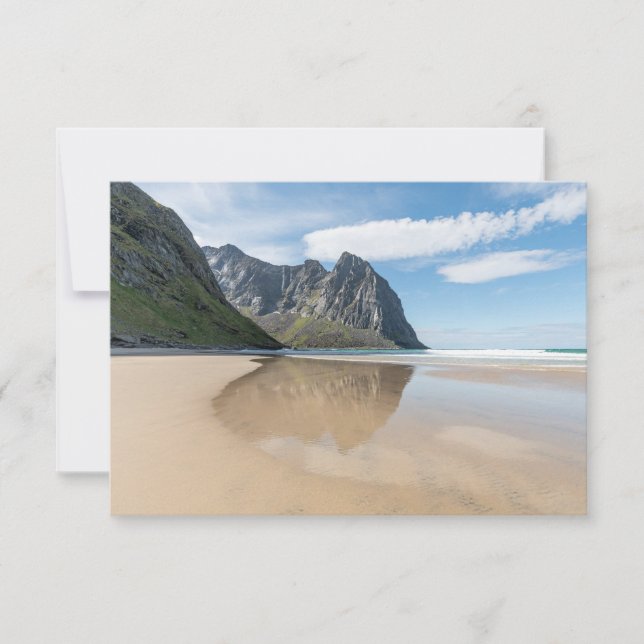 Kvalvika Lofoten Noruega Card (Frente)