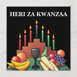 Kwanzaa que abençoa o cartão liso