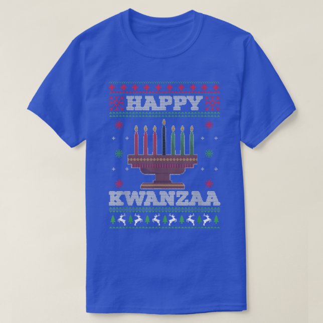 Kwanzaa vela feia estilo de suéter de Natal (Frente do Design)