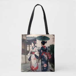 Kyoto Spring Walk Kimono Tote Bag