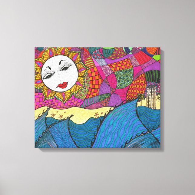 L.A. Sunset ~ Giclee Canvas Imprimir (Frente)