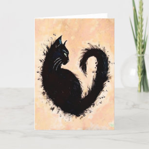 l’amour des chats noirs Cartão de Saudação