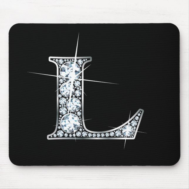 L "Diamond Bling" Impressão Mousepad (Frente)