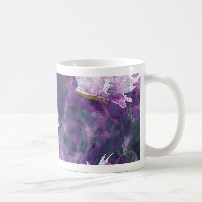 L é para a caneca da arte do alfabeto do Lilac (Direita)
