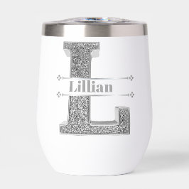 L Inicial De Prata Personalizado Monograma Seu Nom
