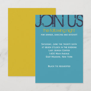 L Monograma Cartão do Partido Bat Mitzvah do Bar I