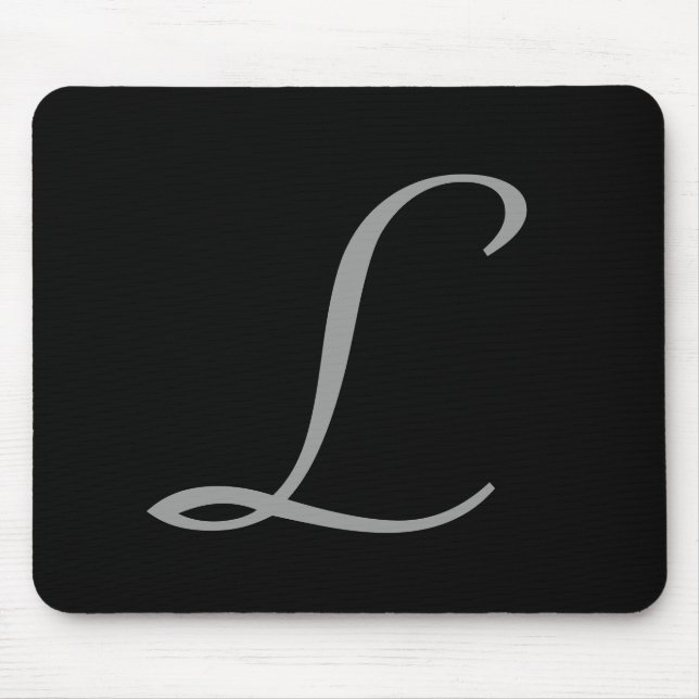 L: Monograma L Elegante Mousepad - Letra inicial (Frente)