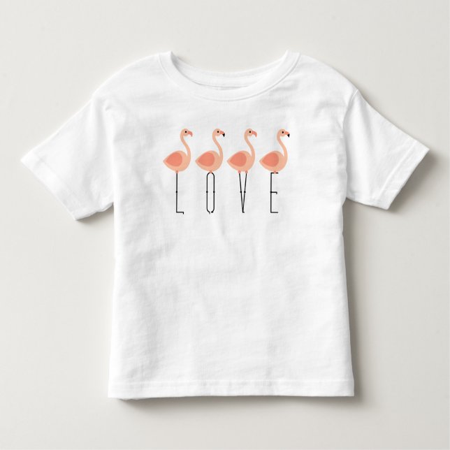 L-O-V-E aqueles Flamingos - Camiseta novelty Flami (Frente)