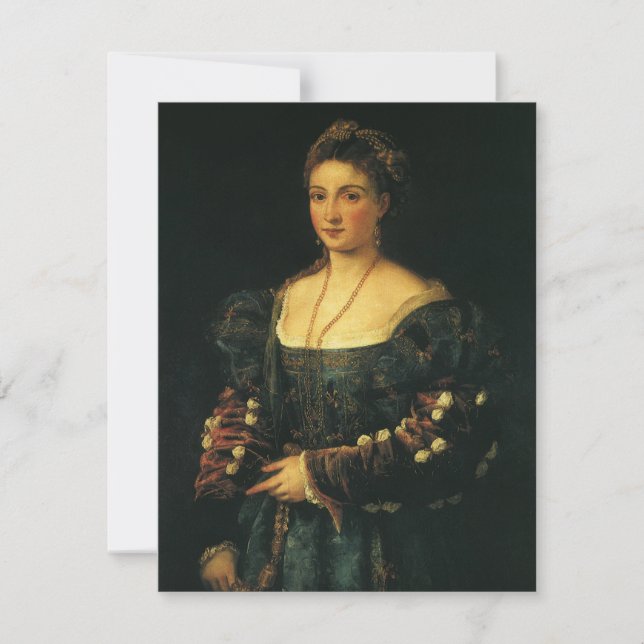 La Bella, Duquesa de Urbino por Titian (Frente)
