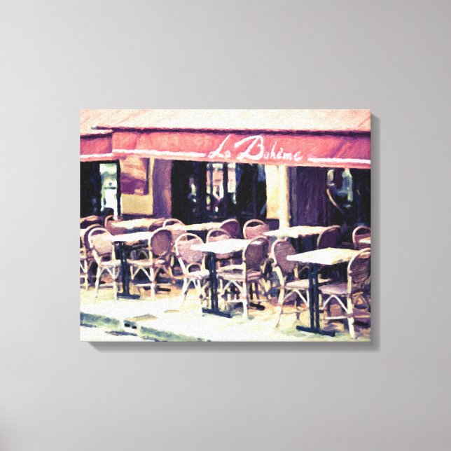 La Boheme Paris Galeria de Canvas Arte Enrolada (Frente)