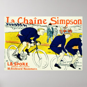 La Chaine Simpson Cycle Lautrec Poster vintage An