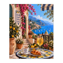 La Dolce Vita Costa Amalfi Verão Italiano Acrílico