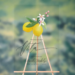 La Dolce Vita Lemon-Themed Transparente Welcome