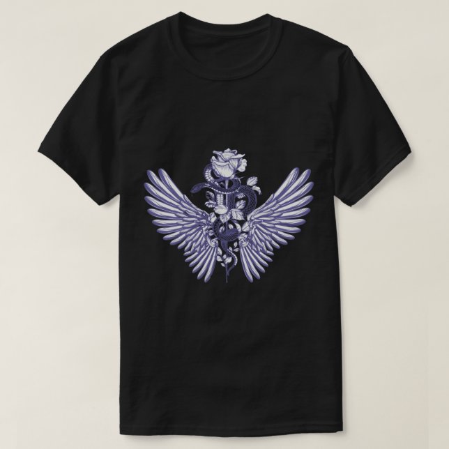 La Femme Beth Dutton Camisa Cobra E Rosa Dark Art (Frente do Design)