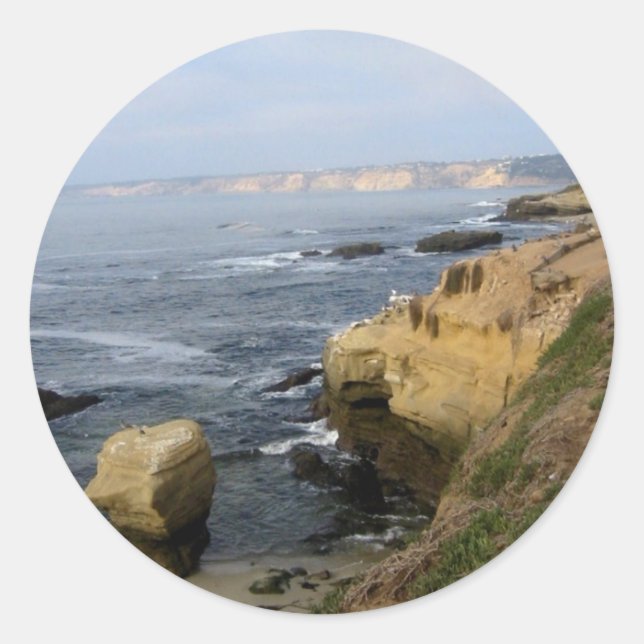 La Jolla Cove Beach Seabirds Autocolantes Decais (Frente)