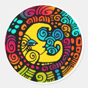 La Luna / Folha de autocolante branco de lua