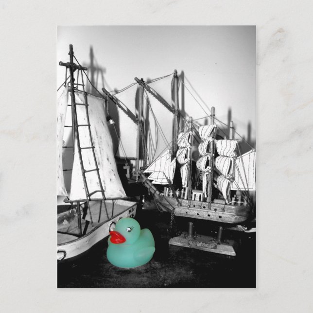 "Lá pela Orla Marítima" cartão postal de pato de b (Frente)