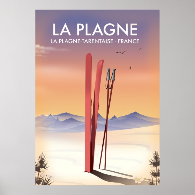 La Plagne ,La Plagne-Tarentaise, França, poster de (Frente)