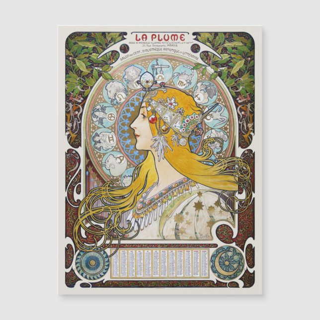 La Plume France Vintage Wall Art Nouveau 1896 (Frente)