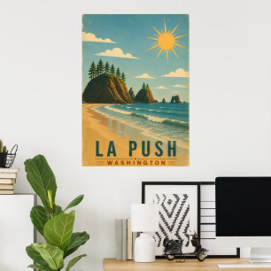 La Push, Baby! Arte de Poster de Viagem Costeira V