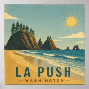 La Push, Baby! Arte de Poster de Viagem Costeira V