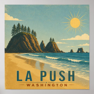 La Push, Baby! Arte de Poster de Viagem Costeira V