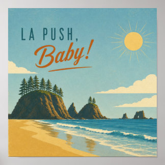 La Push, Baby! Arte de Poster de Viagem Costeira V